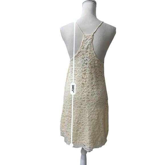 NBD X Revolve Bria Ivory Lace Overlay Halter Dress Size M‎ NWT - Picture 9 of 11